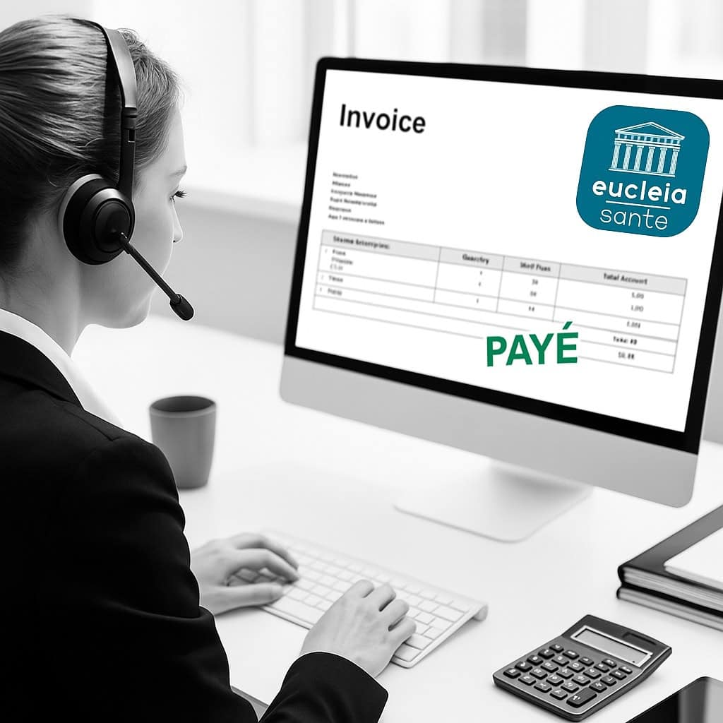 Femme qui créé une facture